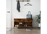 The Living Store Panca Per Scarpe In Rovere Fumé 102X35X55 Cm Materiale In Legno