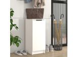 The Living Store Scarpiera Bianca 30X35X70 Cm Materiale In Legno