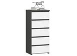 Comò CL5 40 Cm Grigio Grafite E Bianco