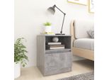 The Living Store Comodini 2 Pz. Grigio Cemento 40X40X50 Cm Materiale A Base Di Legno