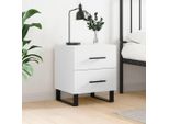 Maison Exclusive - Comodino Bianco 40X35X47,5 Cm Materiale Ligneo