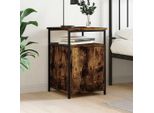 The Living Store Comodino Rovere Fumé 40X42X60 Cm Materiale Legno