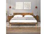 Vidaxl Comodini 2 Pz. Materiale A Base Di Legno Di Quercia Fumé - Comodino - Comodini - Armadio - Comodino