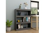 Maison Exclusive - Libreria/Divisorio Grigio 100X30X103 Cm In Legno Massello Di Pino