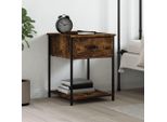 The Living Store Comodino Rovere Fumé 44X45X58 Cm Materiale Legno