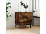 The Living Store Comodino In Rovere Fumé 40X35X47,5 Cm Materiale In Legno