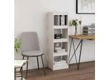 Vidaxl Libreria Divisoria Bianca 40X30X135,5 Cm In Pino Massiccio - Libreria - Librerie - Libreria - Librerie