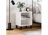 Maison Exclusive - Comodino Bianco 40X30X50 Cm Materiale Ligneo