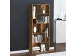 The Living Store Libreria In Rovere Fumé 67X24X161 Cm Materiale In Legno