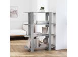 Vidaxl Libreria/Divisorio Per Ambienti Grigio Sonoma 100×30×123,5 Cm - Libreria - Scaffali Per Libri - Libreria - Scaffale Di Stoccaggio