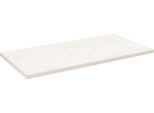 The Living Store Piano Del Tavolo Bianco 110X60X2,5 Cm In Pino Massiccio Rettangolare