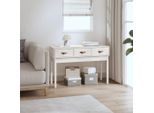 Vidaxl Tavolo Consolle Bianco 114X40X75 Cm Pino Massiccio - Tavolo Consolle - Tavoli Consolle - Consolle - Tavolo