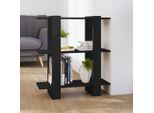 The Living Store Libreria/Divisorio Nero 80X30X87 Cm