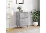 The Living Store Credenza Cemento Grigio 40X35X70 Cm Materiale A Base Di Legno