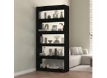 Maison Exclusive - Libreria/Divisorio Nero 80X30X167,4 Cm In Legno Massello Di Pino