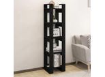 Maison Exclusive - Libreria/Divisorio Nero 41X35X160 Cm Legno Massello Di Pino