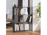 Vidaxl Scaffale/Divisorio Grigio 80X25X101 Cm In Legno Di Pino Massiccio - Scaffale - Librerie - Libreria - Scaffale Di Archiviazione