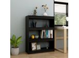 Vidaxl Libreria/Divisorio Nero 100X30X103 Cm In Pino Massiccio - Libreria - Librerie - Libreria - Librerie
