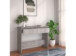 The Living Store Consolle Grigio Cemento 100X35X76,5 Cm Materiale A Base Di Legno