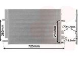 Van Wezel 01005097 - Oe 50507287 Condensatore Aria Condizionata Con Essiccatore Per Spider (939), Brera (939), 159 (939)