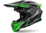 Casco Motocross Airoh Twist 3 Shard, Nero/Grigio/Verde, Xs (53/54)