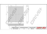 Dr!Ve+ DP1110.12.0124 - Filtro Aria Abitacolo Oe 80291TF0E01 Per Insight (Ze), Jazz Ii, Jazz Iii, Jazz Iv (Gk), City V , Civic X, CR-V V (Rt, Rw), CR-Z (Zf), HR-V (Ru)