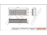 Dr!Ve+ DP1110.10.0149 - Filtro Aria Oe 55192012 Per Mito (955), Punto, 500 (312), Doblo, Fiorino, Idea, Linea, Panda, Qubo, Siena, Ka (RU8)