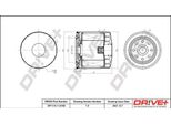 Dr!Ve+ DP1110.11.0169 - Filtro Olio Oe 05037836AA Per 300 C (Le, Lx), 300 M (Lr), Sebring (J), Stratus (J), Voyager Iii (Gs), Voyager Iv, Cherokee (Xj), Commander (Xh, Xk), Grand Cherokee I (Zg, Zj), Grand Cherokee Ii (Wg, Wj), Grand Cherokee Iii (Wh, Wk), Wrangler I (Sj, Yj), Wrangler Ii (Tj)