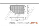 Dr!Ve+ DP1110.10.0459 - Filtro Aria Oe 17220 RR2 H00 Per CR-V Iii (Re), CR-V Iv (Rm)