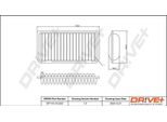 Dr!Ve+ DP1110.10.0223 - Filtro Aria Oe 17801 0G010 Per Avensis (T25), Corolla (E12), Corolla Verso (E12)