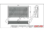 Dr!Ve+ DP1110.10.0579 - Oe 3528093 Luftfilter FüR V70 I (875, 876), XC70 (295), C70 I (872, 873), S70 (874)