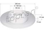 Topran 206 122 - Oe 05 69 020 Disco Freno, Asse Anteriore Per Corsa C (X01)