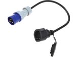 Cavo Adattatore Adaper Da Spina Cee A Attacco Schuko Caravan Camper 230V 60 Cm 3X 1,5 Mm²