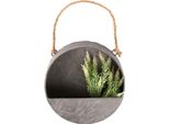 Esschert Design | Vaso Per Fiori Da Parete - 20 Cm - Acciaio Zincato - Stile Moderno - Salvaspazio E Resistente