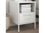 Maison Exclusive - Comodino Bianco 36X39X50,5 Cm Acciaio