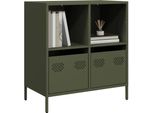 Maison Exclusive - Credenza Verde Oliva 68X39X73,5 Cm Acciaio Laminato A Freddo