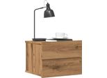 Vidaxl Comodini Da Parete 2 Pz. Rovere Artigianale 40X32X30 Cm