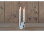 Candela Led Swirl Dinner Con Telecomando - 23Cm - Bianco - Illuminazione D'atmosfera