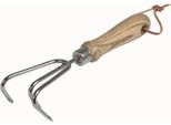Siena Garden 599443 Classicline Piccolo Coltivatore Classicline In Acciaio Inox Con Manico In Legno, Argento/Naturale (1 Pezzo)