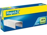 Rapid® 24861800 Graffe Standard 26/6 Mm, Zincate, 5000 Pezzi