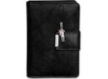 Money Maker Portafoglio Da Donna In Vera Pelle Con Protezione Rfid Nero 9X3X13 OPJ701S