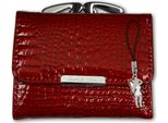 Jennifer Jones Portafoglio Mini Da Donna In Pelle Rosso Protezione Rfid OPJ119R