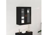 Vidaxl Armadio A Muro Rovere Nero 69,5 X 34 X 90 Cm