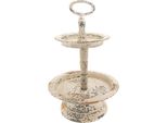 Etagere A 2 Strati Clayre & Eef Ø 22X34 Cm Ferro Beige