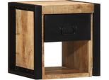 Syfax™ Comodini 2 Pz 40X35X40 Cm In Legno Massello Di Mango Grezzo