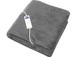 Coperta Riscaldante Sinnlein® Peluche 180 X 130 Cm Grigio SÜD Gs | Coperta Riscaldante Elettrica Con Spegnimento Automatico | Coperta Accogliente | Funzione Timer | 9 Impostazioni Di Temperatura | Lavabile Fino A 40°C | Display Digitale