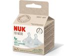 Nuk For Nature Tettarella Di Ricambio In Silicone Per Biberon | Piccola (0-6 Mesi) | Modellata Sul Seno Materno | Valvola Anticolica | Materiali Sostenibili E Senza | 2 Pezzi