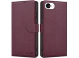 Tech-Protect Custodia Per Cellulare Custodia A Libro Con Chiusura Magnetica Compatibile Con Iphone 16E (Se 4 2025) Rosso Borgogna