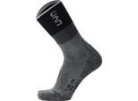 Uyn Damen Trekking Socken - Trekking One Cool Socks, Wandersocken, Logo Schwarz/Grau 39-40