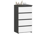 Akord Credenza Bassa Grigio Grafite/Bianco 40X35X74 Cm